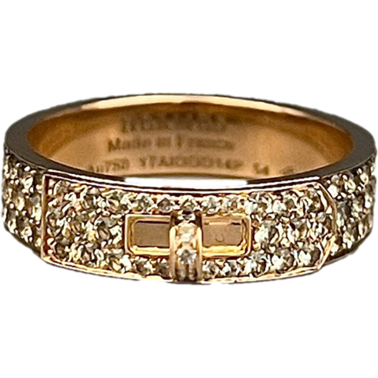 image of Hermès Kelly pink gold ring