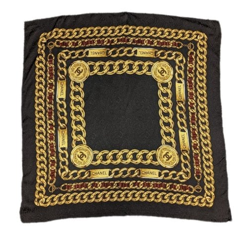 Pre-owned Chanel Silk Scarf In Brown