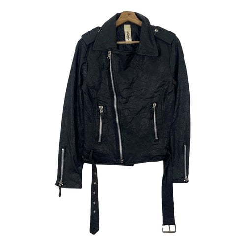 Pre-owned Attachment Leather Jacket In Black