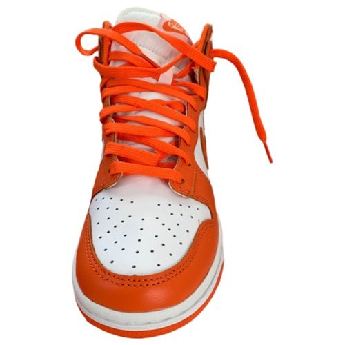 Pre-owned Nike Sb Dunk Leather High Trainers In Orange