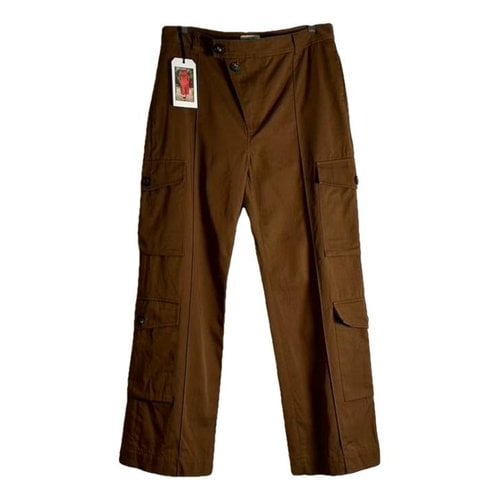 Pre-owned Kenzo Trousers In Brown