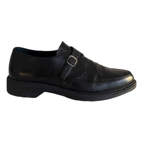 Pre-owned Celine Leather Lace Ups In Black
