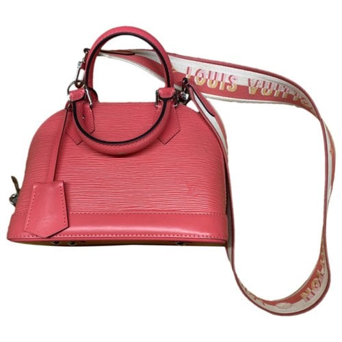 Pre-owned Louis Vuitton Alma Bb Leather Handbag In Pink