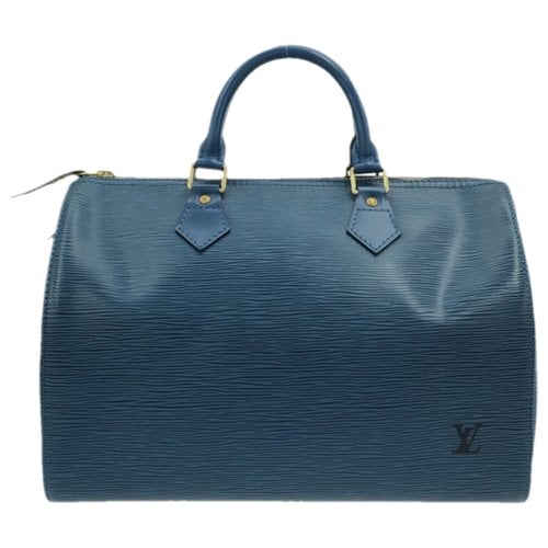 Pre-owned Louis Vuitton Speedy Leather Handbag In Black