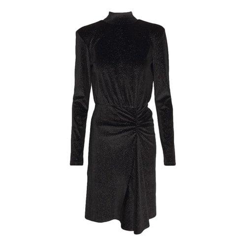 Pre-owned Max Mara Velvet Mini Dress In Black