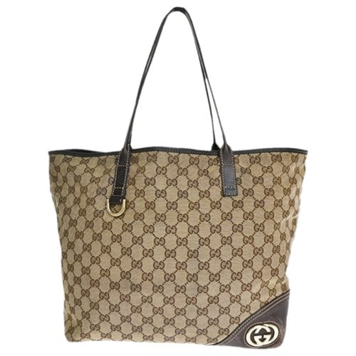 Pre-owned Gucci Cloth Handbag In Ecru