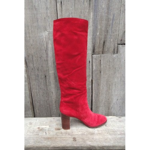 Pre-owned Celine Boots In Red