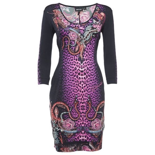 Pre-owned Just Cavalli Wool Dress In Multicolour