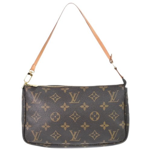 Pre-owned Louis Vuitton Pochette Accessoire Cloth Handbag In Brown