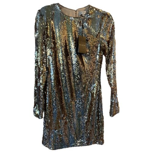 Pre-owned Halston Mini Dress In Gold