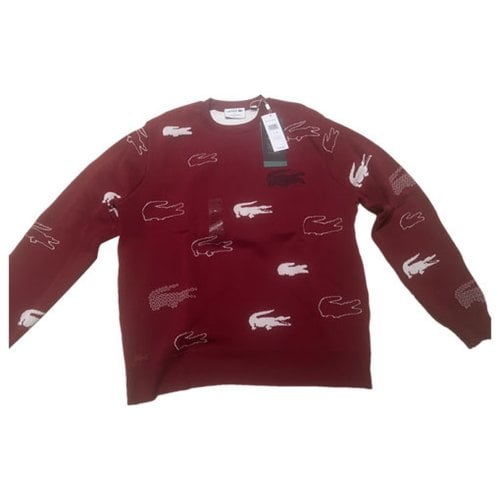 Pre-owned Lacoste Sweatshirt In Burgundy
