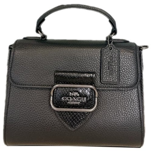 Pre-owned Coach Leather Handbag In Black