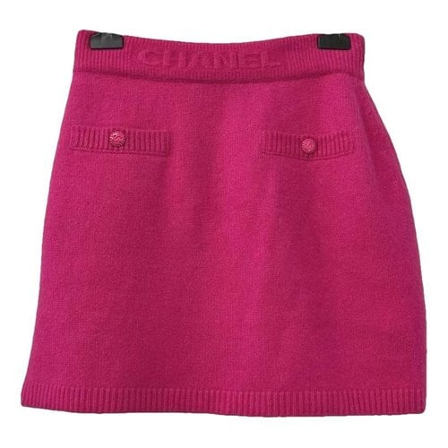 Pre-owned Chanel Cashmere Skirt In Pink
