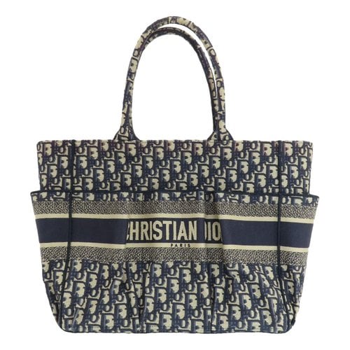 Pre-owned Dior Tote In Navy