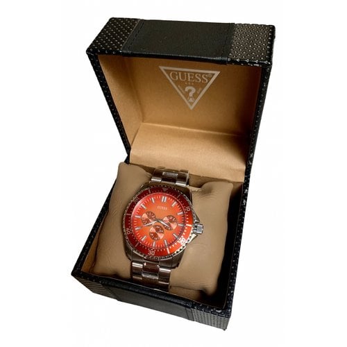 Pre-owned Guess Watch In Orange
