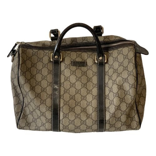 Pre-owned Gucci Joy Leather Handbag In Beige