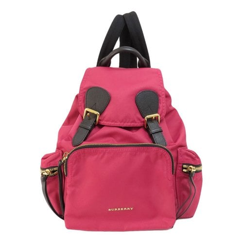 Pre-owned Burberry Backpack In Pink