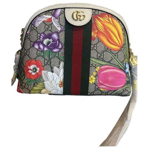 Pre-owned Gucci Ophidia Dome Vinyl Handbag In Multicolour