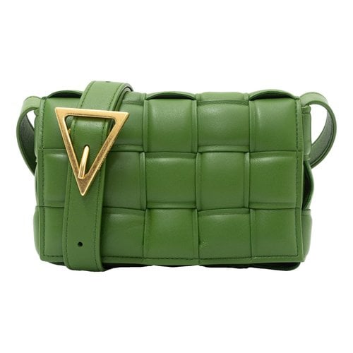 Pre-owned Bottega Veneta Cassette Padded Leather Handbag In Green