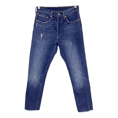 Pre-owned Levi's 501 Slim Jeans In Navy