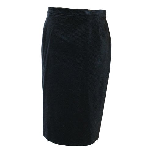Pre-owned Ferragamo Velvet Mid-length Skirt In Black
