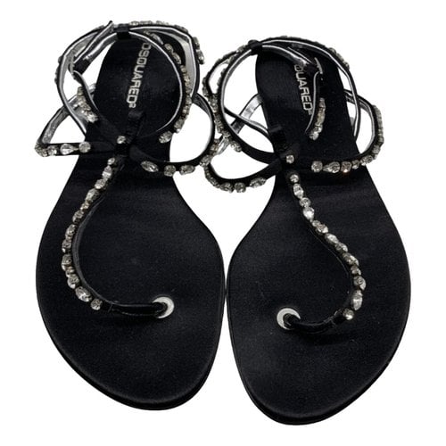 Pre-owned Dsquared2 Cloth Sandal In Black