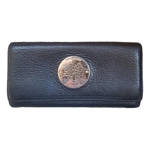 Pre-owned Mulberry Leather Wallet In Black