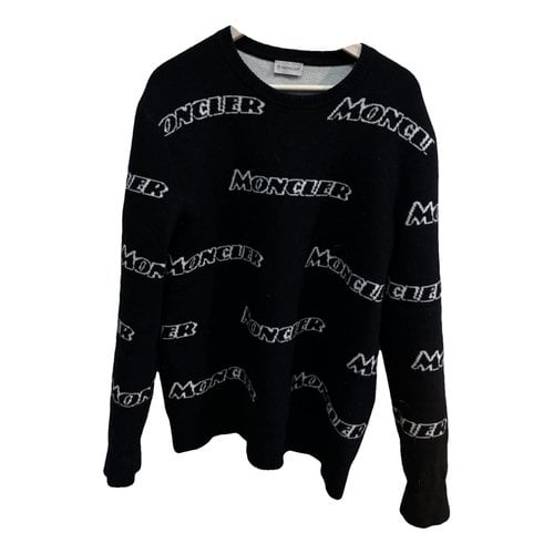 Pre-owned Moncler Wool Sweatshirt In Black