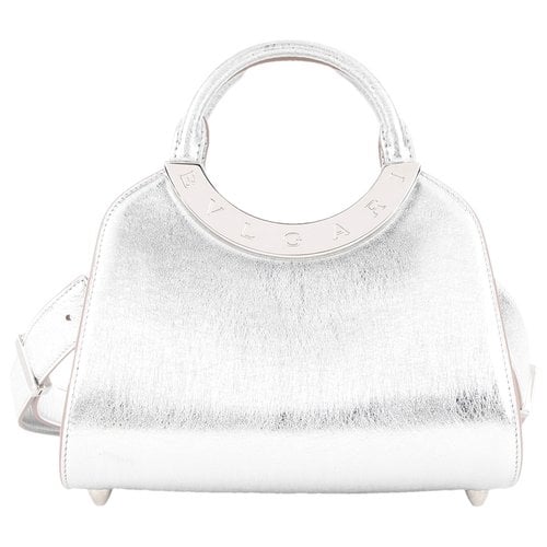 Pre-owned Bvlgari Leather Handbag In Silver