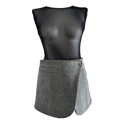 Pre-owned Coperni Wool Mini Skirt In Grey