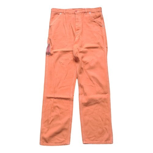 Pre-owned Heron Preston Trousers In Orange