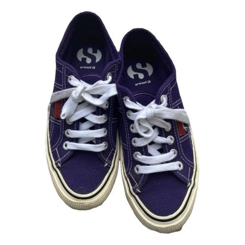 Pre-owned Paura Cloth Trainers In Purple