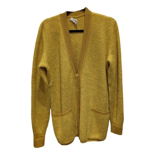 Pre-owned Saint Laurent Wool Cardigan In Yellow