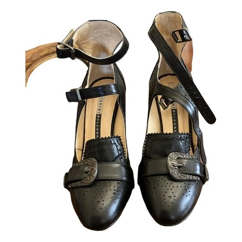 Pre-owned Chiarini Bologna Leather Heels In Black