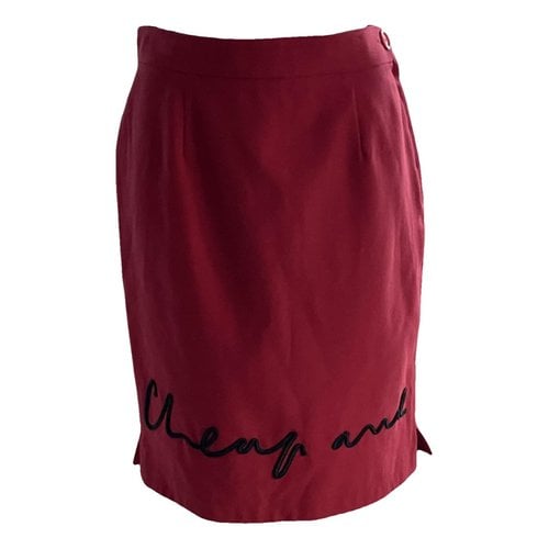 Pre-owned Moschino Cheap And Chic Wool Mid-length Skirt In Red