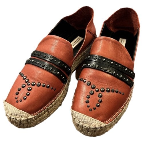 Pre-owned Dorothee Schumacher Leather Flats In Orange