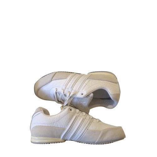 Pre-owned Y-3 Leather Low Trainers In Beige