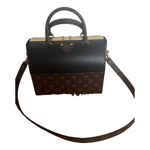 Pre-owned Louis Vuitton Speedy Doctor 25 Leather Handbag In Brown
