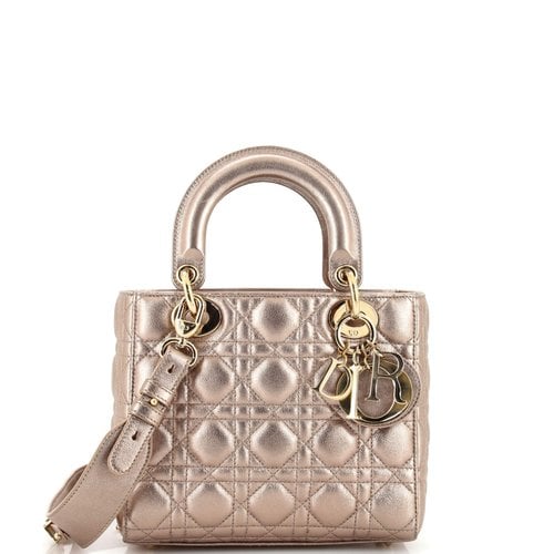 Pre-owned Dior Leather Handbag In Metallic