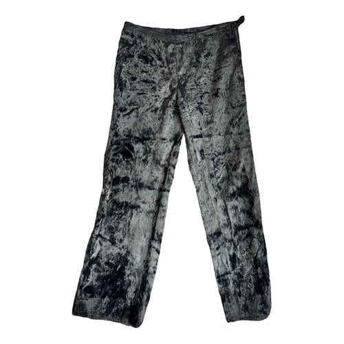 Pre-owned D&g Straight Pants In Black