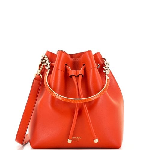 Pre-owned Jimmy Choo Leather Handbag In Orange