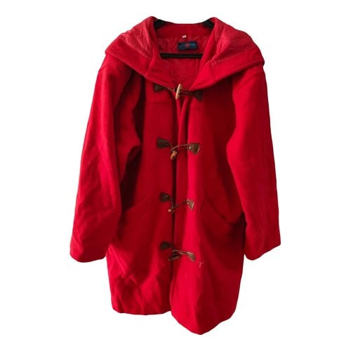 Pre-owned Les Copains Cashmere Dufflecoat In Red