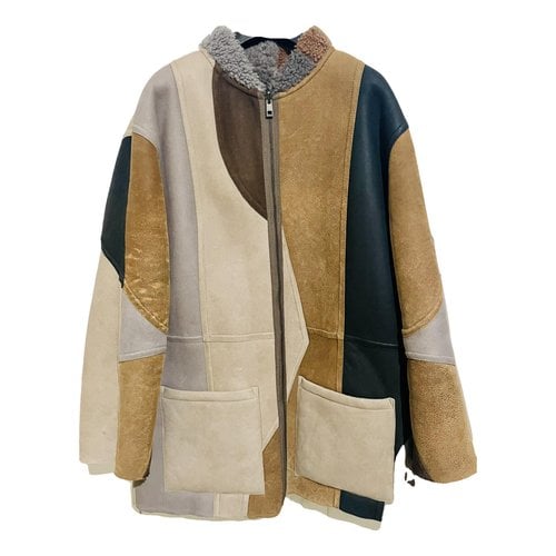 Pre-owned Zadig & Voltaire Shearling Coat In Multicolour