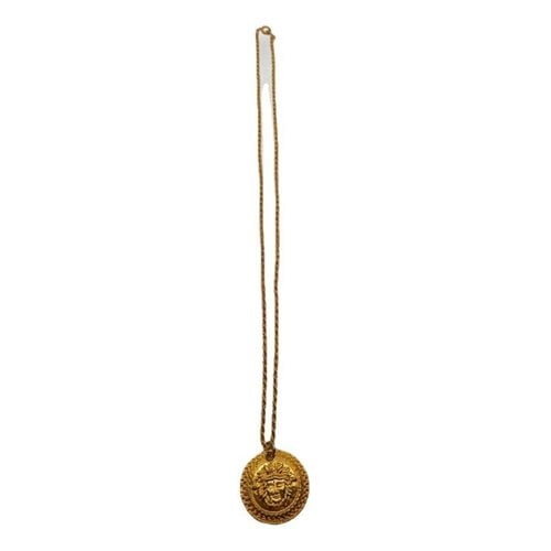 Pre-owned Versace Medusa Necklace In Gold