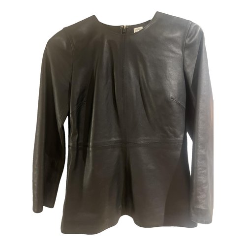 Pre-owned Totême Leather Tunic In Black