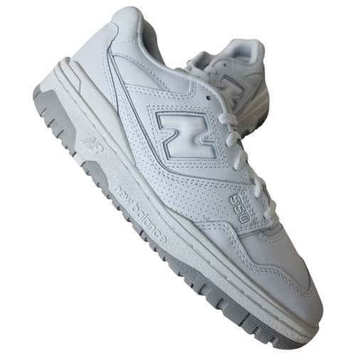 Pre-owned New Balance 550 Leather Low Trainers In White