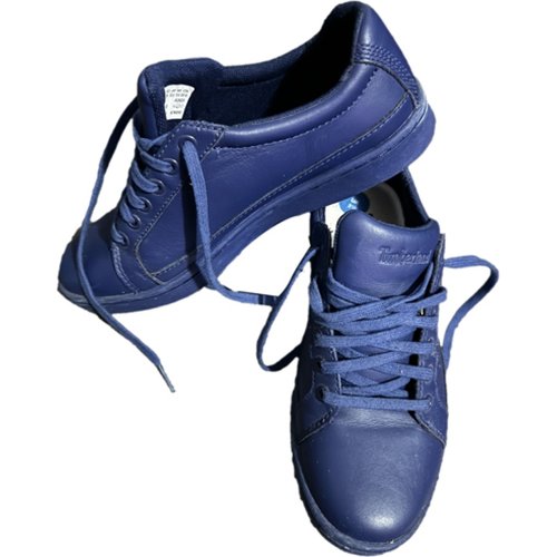 Pre-owned Timberland Leather Trainers In Blue