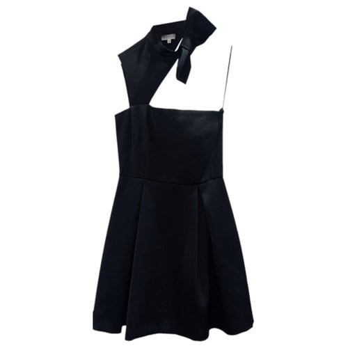 Pre-owned Claudie Pierlot Silk Mini Dress In Black