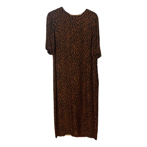 Pre-owned Attic And Barn Maxi Dress In Brown