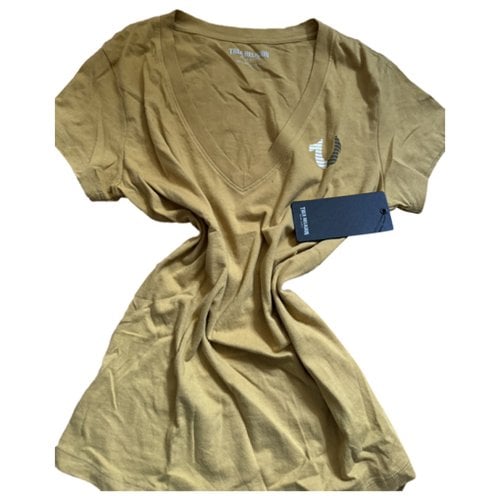 Pre-owned True Religion T-shirt In Gold